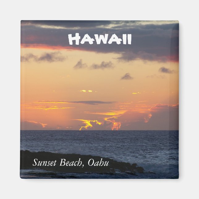 Sunset Beach, Oahu Magnet (Front)