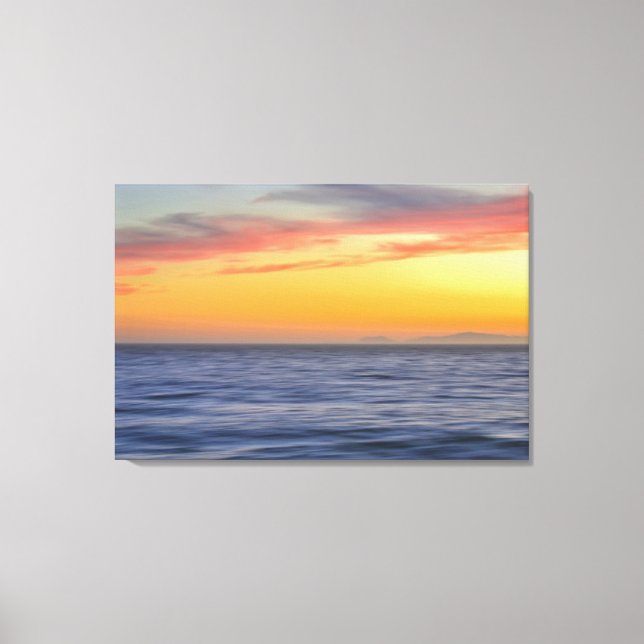 Sunset Beach Ocean Abstract Wall Art (Front)