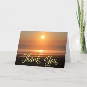 Sunset Beach Photo Thank You Card