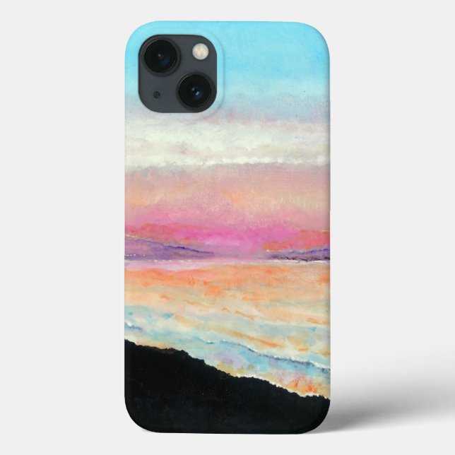 Sunset Beach Pink Art Case-Mate iPhone Case (Back)