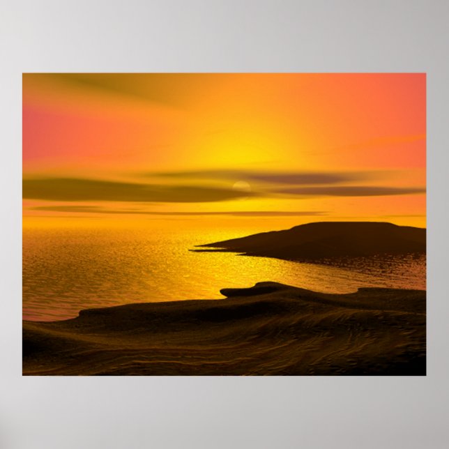 Sunset Beach Poster (Front)