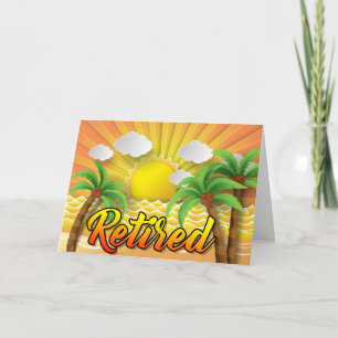 Sunset Beach Retirement Card