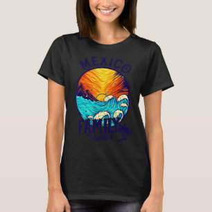 Sunset Beach Retro Mexico Family Vacation T-Shirt