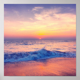 Sunset beach samoa poster