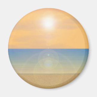 Sunset Beach Scene: Magnet