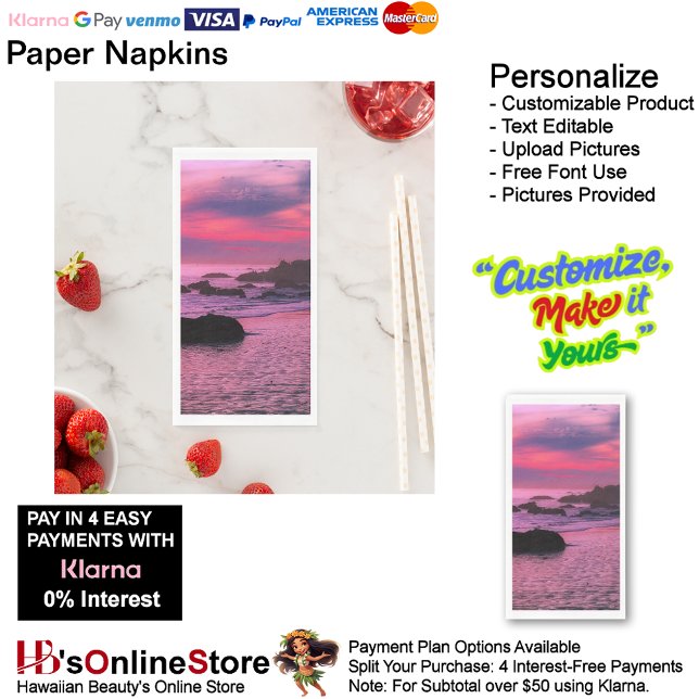 Sunset Beach Tables Kitchen Restaurant Decor  16 Napkin (Sunset Beach Tables Kitchen Restaurant Decor Paper Guest Towels 16.)