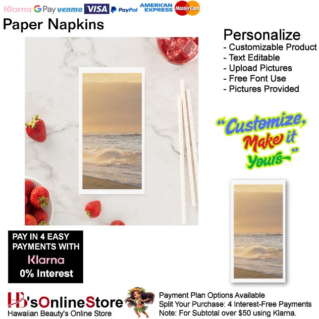 Sunset Beach Tables Kitchen Restaurant Decor 24 Napkin (Sunset Beach Tables Kitchen Restaurant Decor Paper Guest Towels 24.)