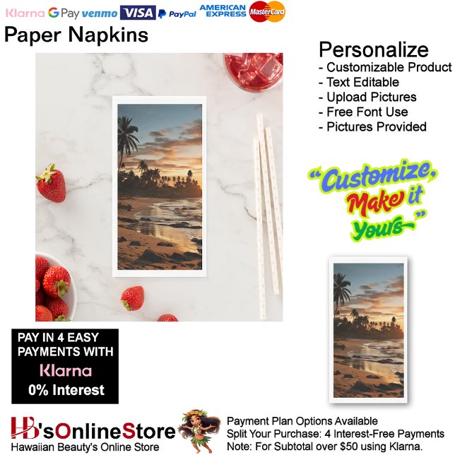 Sunset Beach Tables Kitchen Restaurant Decor 2 Napkin (Sunset Beach Tables Kitchen Restaurant Decor Paper Guest Towels 2.)