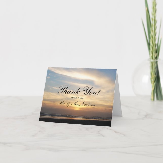 Sunset Beach Thank You Card (Front)