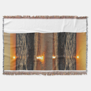 sunset beach throw blanket