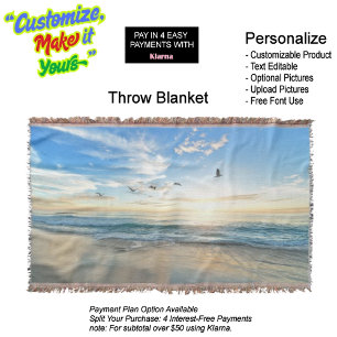 Sunset Beach Throw Blanket 15