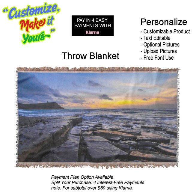 Sunset Beach Throw Blanket 31 (Sunset Beach Throw Blanket 31.)