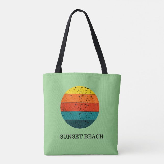 Sunset Beach Tote Bag (Back)