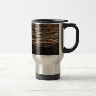 sunset beach travel mug