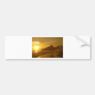 Sunset Beach Tropical Ocean Water Peace Love Sand Bumper Sticker