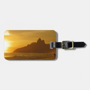 Sunset Beach Tropical Ocean Water Peace Love Sand Luggage Tag