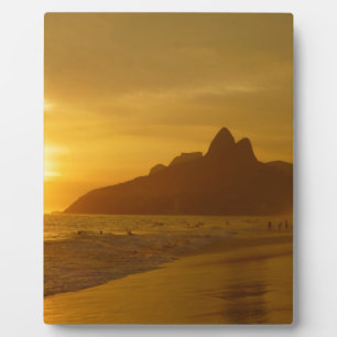 Sunset Beach Tropical Ocean Water Peace Love Sand Plaque