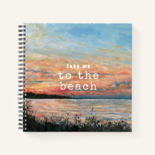 Sunset Beach Vacation Lake House Notebook