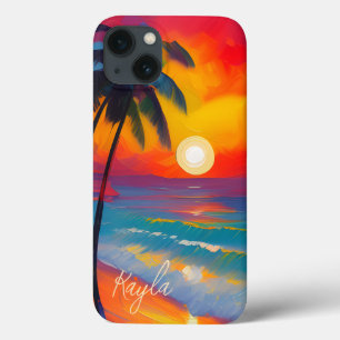 Sunset Beach Vibes Personalized iPhone / iPad case