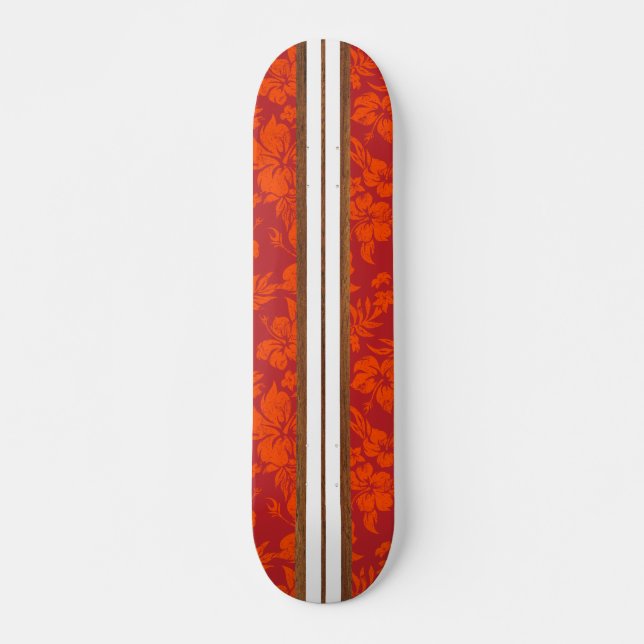 Sunset Beach Vintage Surf Skateboard (Front)