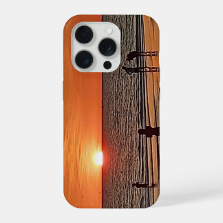 Sunset Beach Wall Art Coastal Ocean Decor iPhone 15 Pro Case