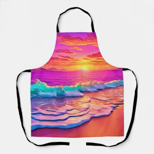 Sunset Beach Waves Design Apron