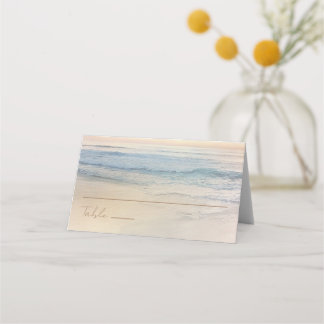 Sunset Beach Wedding | Oceanside Wedding Place Card