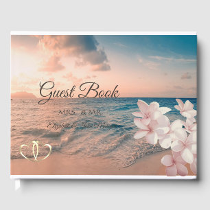 Sunset Beach  Wedding, Plumeria Guest Book
