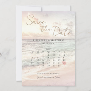 Sunset Beach Wedding Save The Date