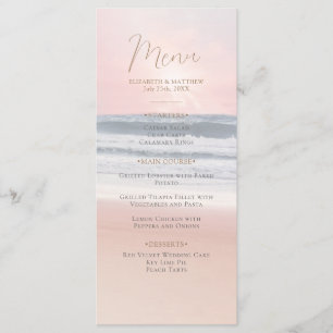 Sunset Beach Wedding Seaside Beach Wedding Menu