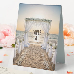 Sunset Beach Wedding With Floral Arch