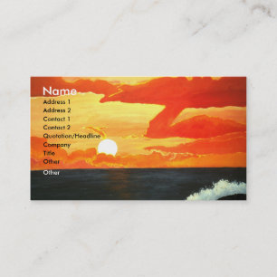 Sunset Beach West Coast Bsiness Profile Card Art