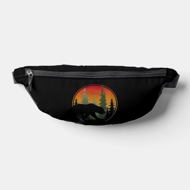 Sunset Bear Nature Forest Animal Bum Bags (Lay Down)