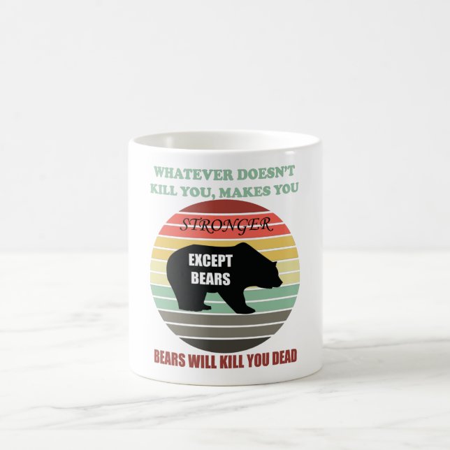 Sunset Bears Kill You Dead Coffee Mug (Center)