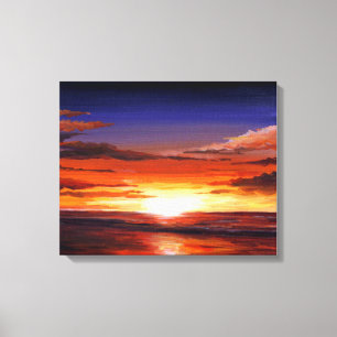 SUNSET BEAUTY- ACRYLIC ON CANVAS PAINTING PRINT