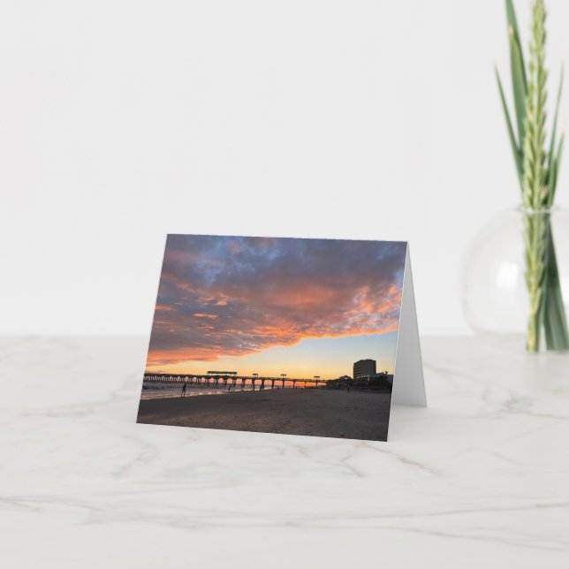 Sunset beauty blank folded card  (Front)