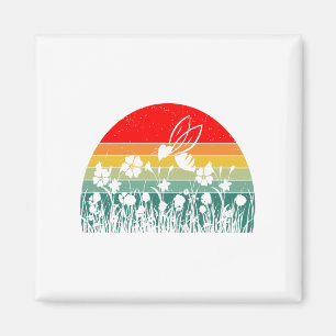 Sunset Bee-sunset-bee-flower-mountain Magnet