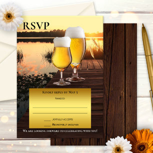 Sunset Beer Summer RSVP Card