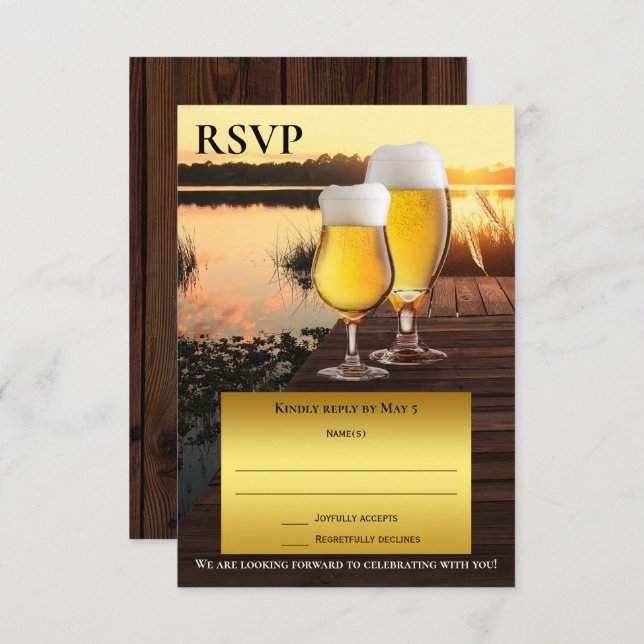 Sunset Beer Summer RSVP Card (Front/Back)