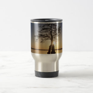 Sunset Behind a Tree Travel Mug