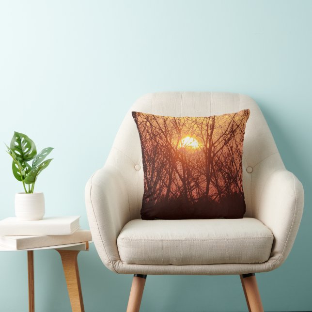 Sunset Behind the Trees Cushion (Chair)