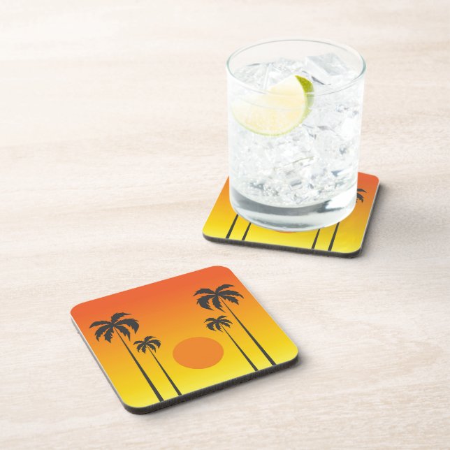 Sunset Beverage Coaster (Right Side)