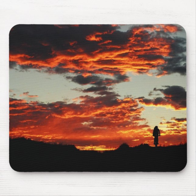 Sunset Bike Mouse Mat (Front)
