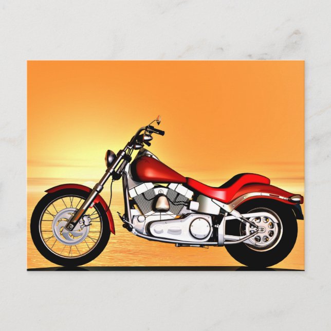 Sunset bike postcard (Front)