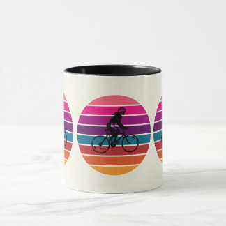 Sunset Bike Ride Silhouette Mug