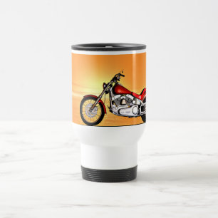 Sunset bike travel mug