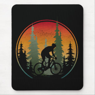 Sunset Biking Nature Scenery Mouse Mat