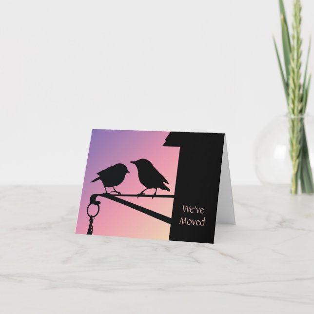 Sunset Birds Change of Address Announcement (Front)