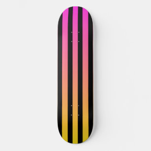 Sunset & Black Stripe Skateboard Deck