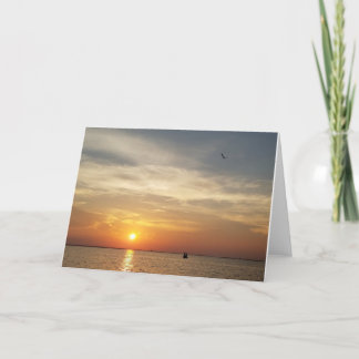 Sunset blank card